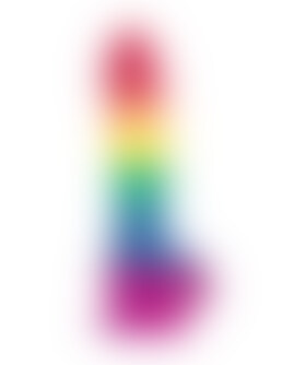 COLOURS PRIDE DILDO 2 Dildo de silicone arco-íris com ventosa, seguro e versátil