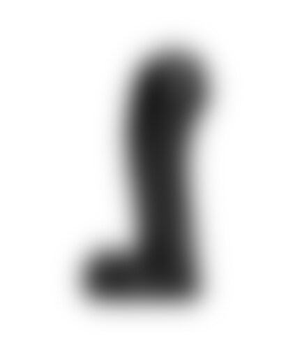 ALL BLACK 15 SHORT Dildo curto, com textura suave para iniciantes