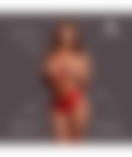 CUPID HEART VERMELHO Completo lingerie con imbracatura e design a forma di cuore