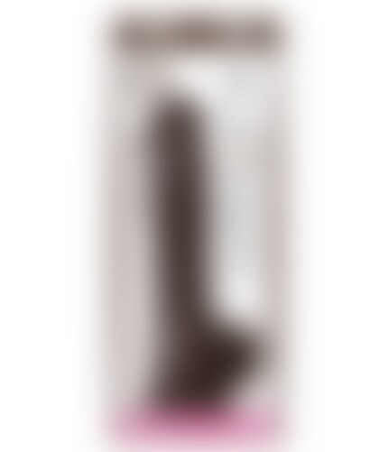 COLOURS 8" Dildo realista em silicone castanho de 23 cm