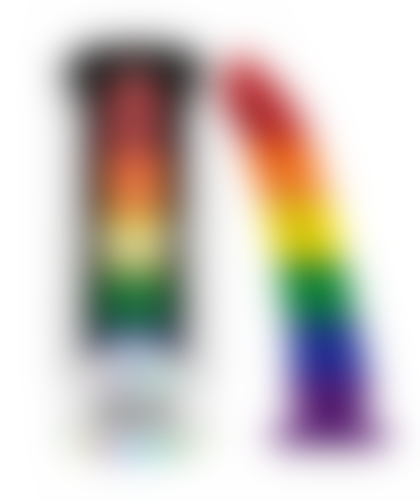 DEVON PRIDE M Dildo en silicone avec design exclusif et coloré.