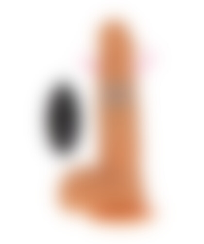 NU GIRATÓRIO Dildo vibrador realista com pérolas giratórias
