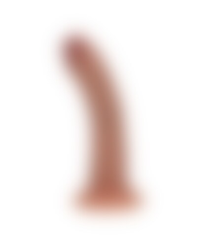 DUAL DENSITY CURVED 3 Realistic silicone dildo with suction cup