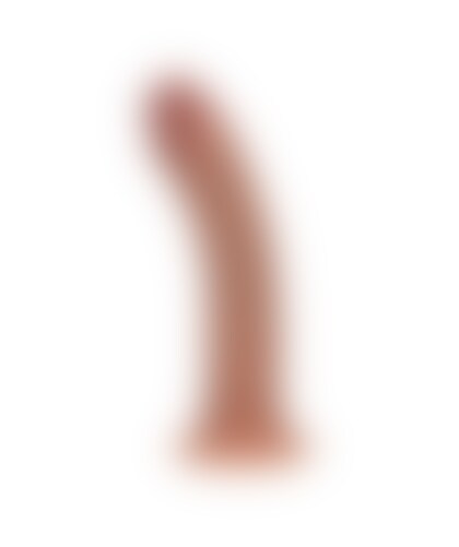 DILDO CURVO DE DENSIDADE DUPLA Dildo realista de silicone com ventosa