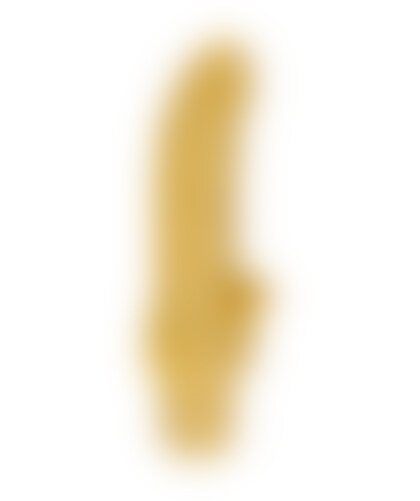 GOLD DICKER STIM Golden vibrator with a lifelike design, featuring 7 thrilling modes and a built-in stimula