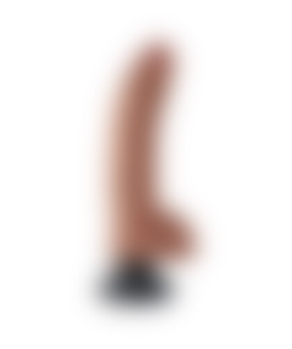 KING COCK 9 WITH BALLS FLESH Vibrador realista, ajustável, potente e seguro