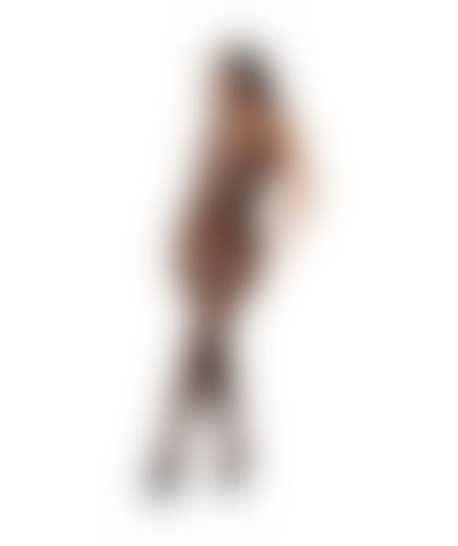PASSION - WOMAN BS078 Lingerie en dentelle et transparences, couleur noire
