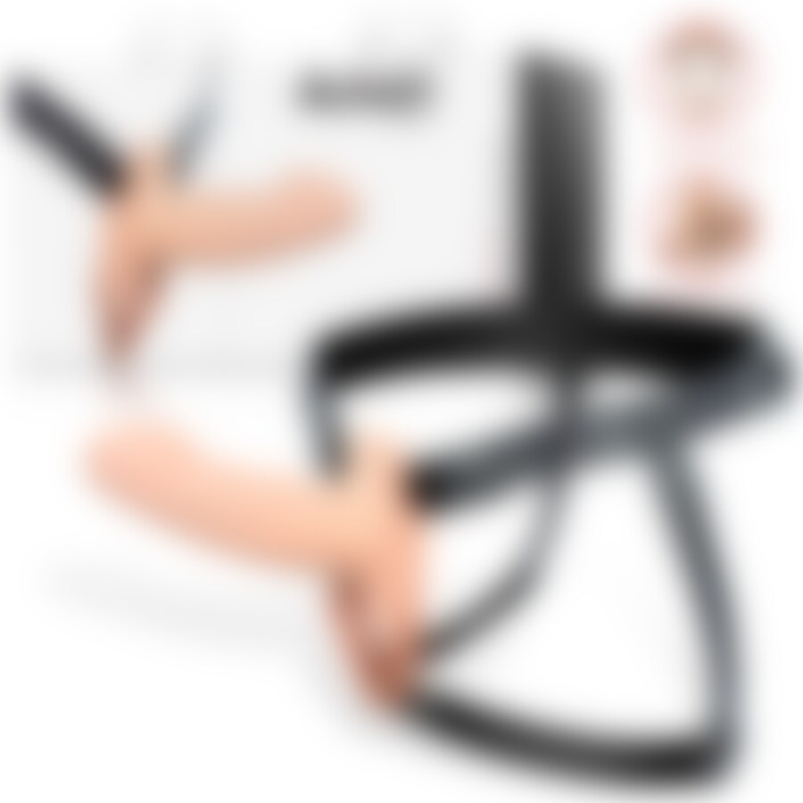 Harnais Strap-On avec Gode Creux en Silicone Premium Taille