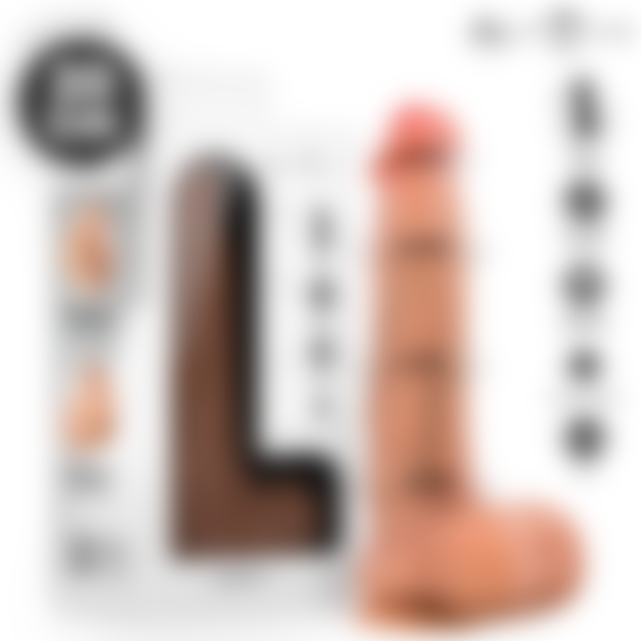Dildo réaliste 20 cm en silicone liquide avec ventouse et harnais