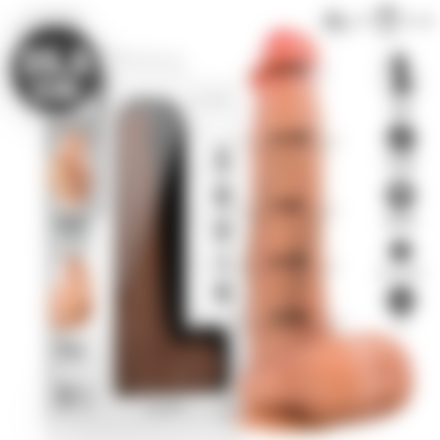 Dildo realistico 25,5 cm con diametro 5,5 cm e testicoli Dildo realistico 25,5 cm con diametro 5,5 cm e testicoli