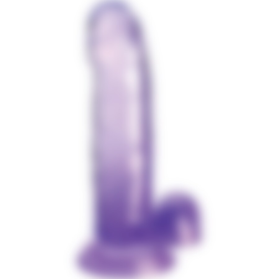 KING COCK CLEAR - PENE REALISTICO CON TESTICULOS 15.2 CM MOR