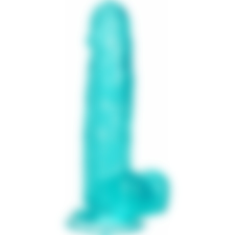 Pene di gelatina queen size 20 cm - blu Pene di gelatina queen size 20 cm - blu
