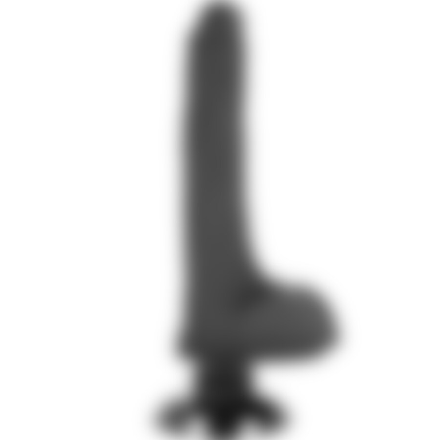 VIBRATORE REALISTICO  2-1 NERO 18,5 CM