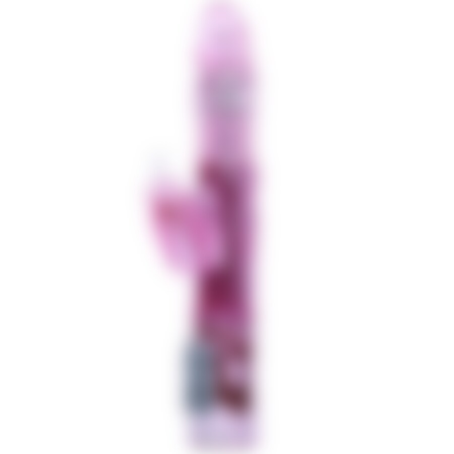 VIBRADOR RECARGABLE CON ROTACION Y ESTIMULADOR THROBBING BUT