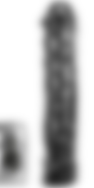 ALL BLACK 31 RIBBED Realistic PVC Dildo: Perfect for Intense Sensations