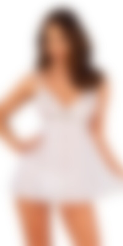 HEAVENLLY SLEEP Flirty Floral Lace Babydoll with Sensual Details