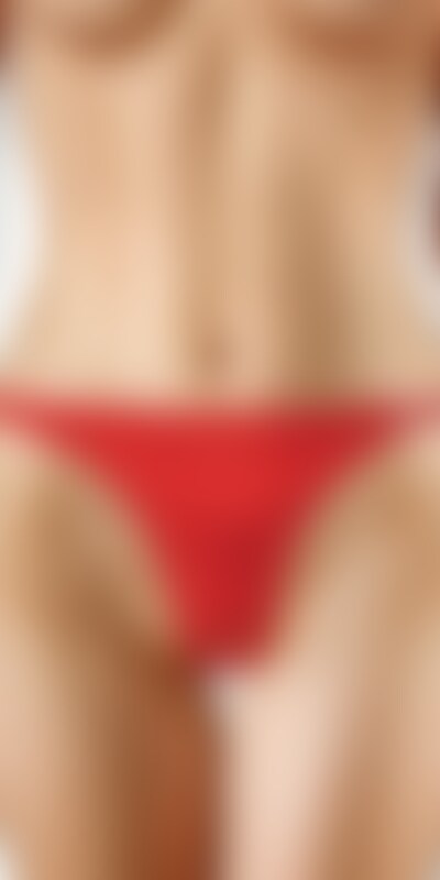 DAFNE Tanga rosso in vinile con mini vibratore impermeabile