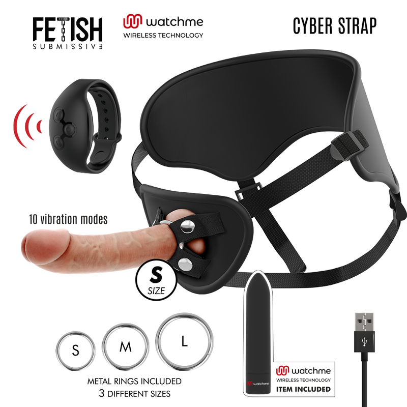 CYBER STRAP - ARNES CON DILDO Y BALA CONTROL REMOTO TECNOLOG