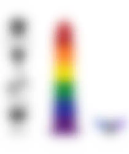 DEVON PRIDE M Dildo de silicone com design exclusivo e colorido