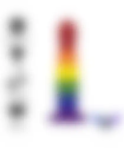 GARRICK PRIDE Dildo de design exclusivo, ultra flexível, com uma base de sucção poderosa