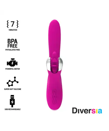 BUNNY  PLEASURE Vibrador ergonómico, 7 modos, estimula punto G y clítoris