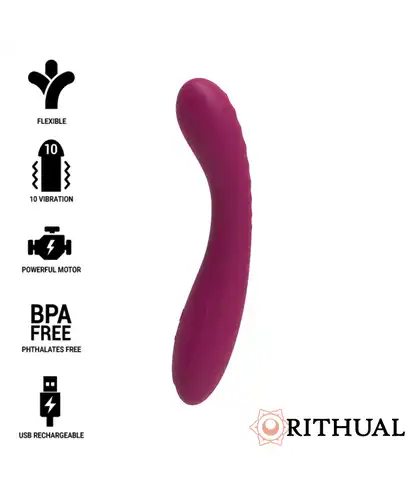 KRIYA Vibrador ergonómico de silicone médica, recarregável
