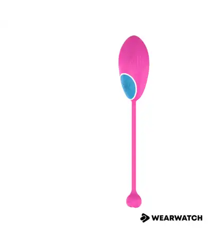 WATCHME EGG PNK Vibrador suave con control remoto; 7 modos, silicona médica