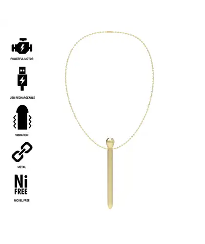 AURA GOLD Stimulateur de clitoris de poche avec collier