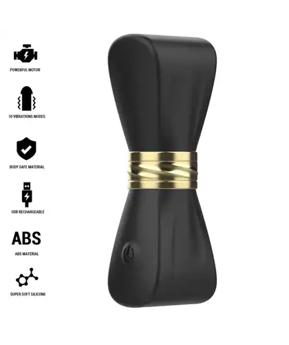 LAZITO Stimulateur élégant et puissant, 3 embouts, 10 modes de vibration, rechargeable par USB.