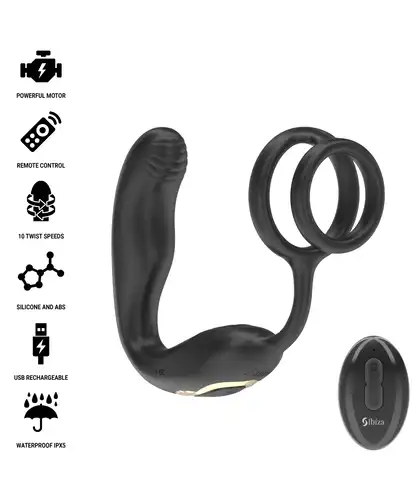 WIGGLE Anneau vibrant rotatif, télécommande et rechargeable