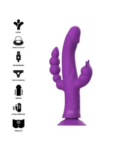 CASANOVA Vibromasseur triple plaisir avec 30 modes de vibration
