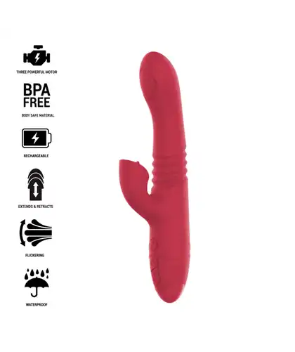 DUA Vibrador multifunções com 8 modos, à prova de água, 3 motores