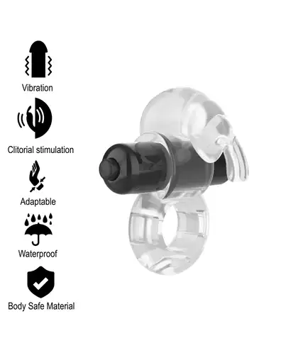 ANILLO VIBRADOR TRANSPARENTE Es un anillo vibrador para intensificar placer