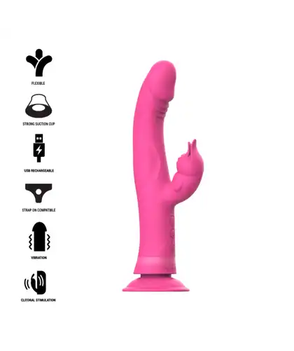 JULIO Vibrador dual de silicona con masaje, 3 motores y 30 modos