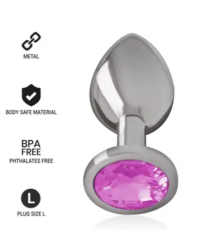 INTENSE DIAMOND L Tappo anale in metallo con brillante, un mix di lusso e piacere