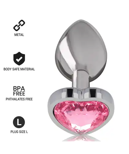 INTENSE GLOW COLOR L Plug anale in metallo con gioiello, elegante, sicuro e glamour.