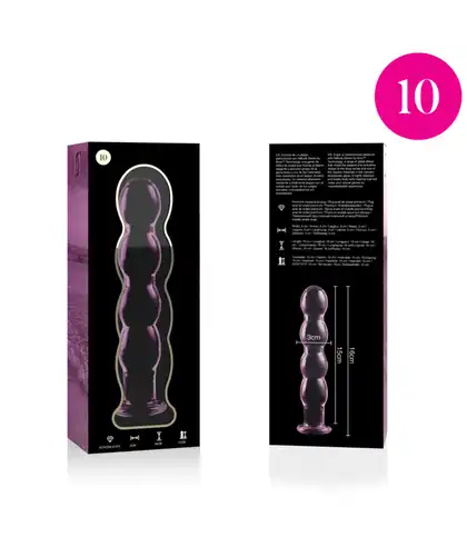 GLASS DILDO BOROSILICATE 10 Borosilicate glass anal plug: elegant, safe, and luxurious