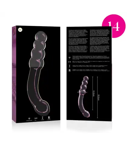 DILDO GLASS BOROSILICATE 14 Discover our elegant and secure borosilicate glass anal plug—perfectly crafted for your pl