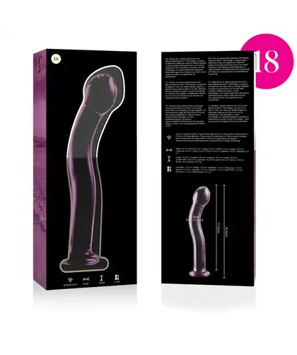 GLASS DILDO BOROSILICATE 18 Discover the elegance and safety of our borosilicate glass anal plug.