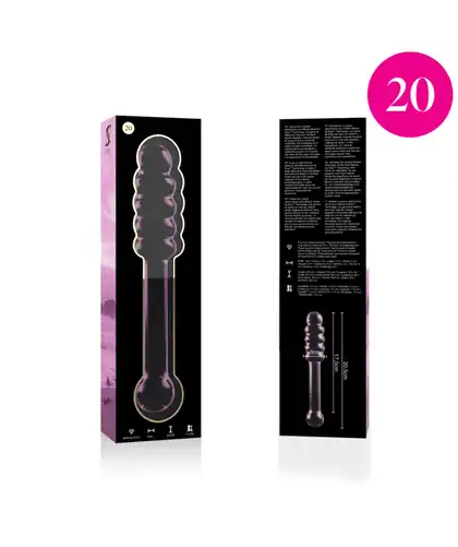 GLASS DILDO BOROSILICATE 20 Explore our sleek and sensual glass anal plug, crafted for durability and ultimate safety.