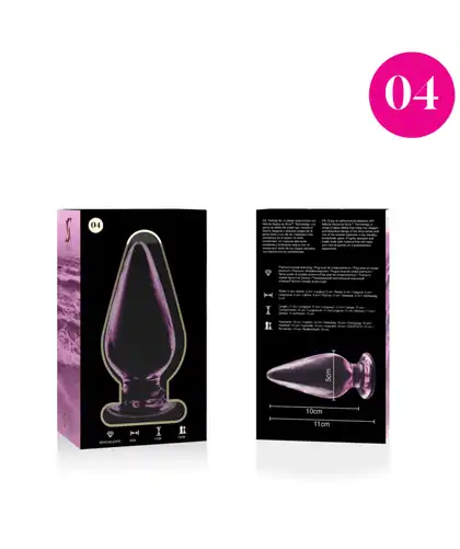 LE VERRE BOROSILICATE 04 Plug anal en verre de borosilicate de luxe