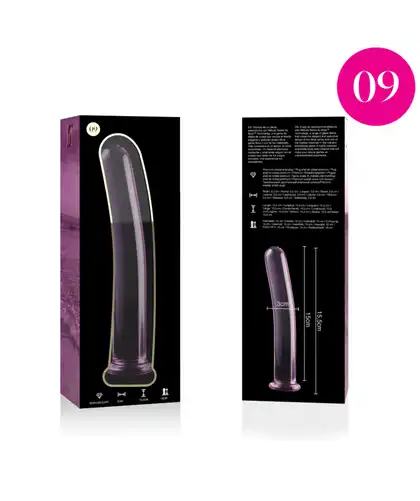 DILDO CRISTAL BOROSILICATO 09 Durable glass anal plug, featuring a sleek, safe design