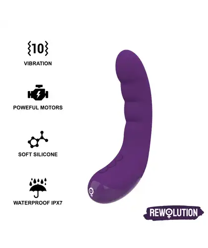 REWOCURVY Vibrador para o ponto G com 10 modos, recarregável e submersível