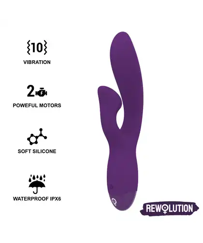 REWOFUN VIBRADOR FLEXIBLE CON  Vibrador para estimulación intensa y profunda del clítoris