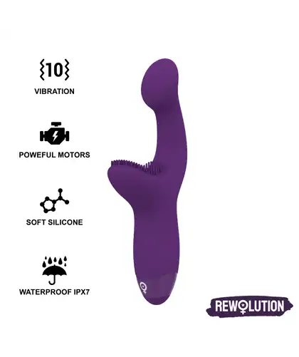 REWOKISS Vibrador de doble acción para estimulación profunda