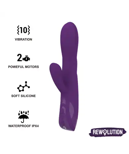 REWORABBIT Vibrador dual con 10 modos, silicona médica, sumergible