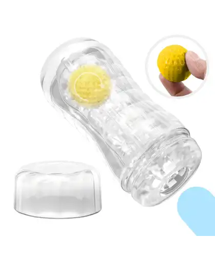 STELLAR Get ready for an intense solo session with our TPR stroker featuring an inner ball for unb