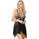 BABYDOLL TUL FABRIC LACE CHEST