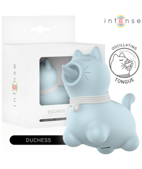PUPPY DUCHESS Vibrador con lengua para el clítoris forma de gato azul