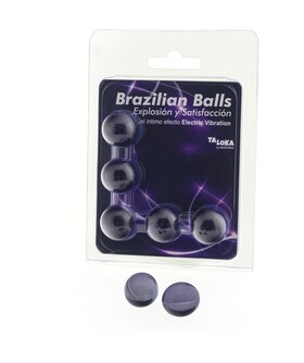 LUBRIFIANT À BILLES Taloka - balles brésiliennes gel excitant effet de vibration électrique 2 bo